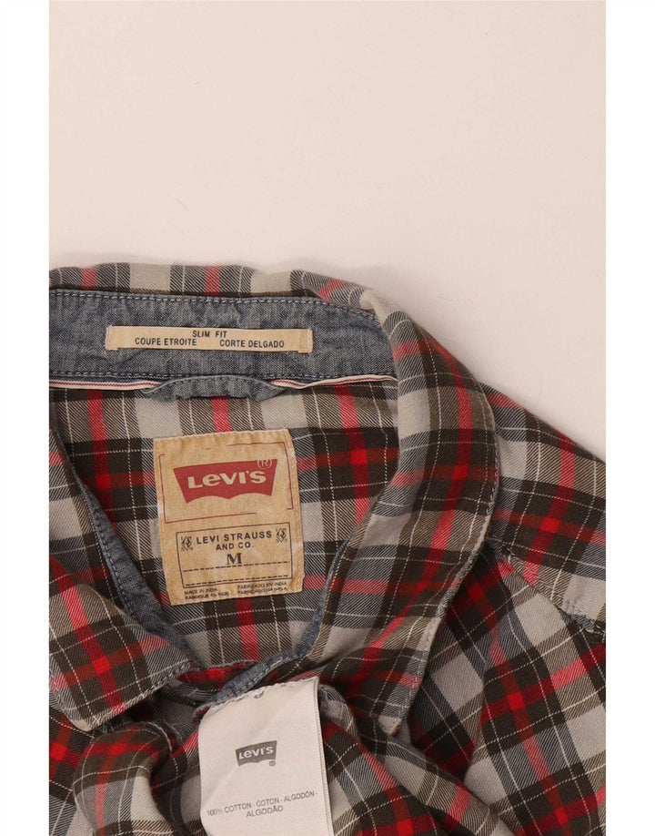 Męska koszula flanelowa Levi's o dopasowanym kroju, bawełniana w czerwoną kratę