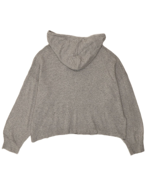 Damski sweter oversize z kapturem Tommy Hilfiger UK 18 XL, szara bawełna