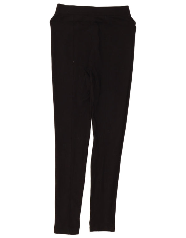 Calvin Klein Womens Graphic Leggings UK 10 Small  Black Viscose