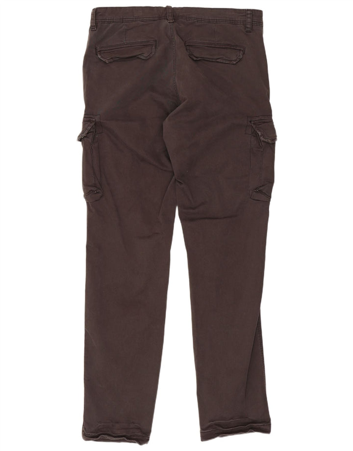 Męskie proste spodnie cargo OVS IT 50 Large W34 L33 Szara bawełna