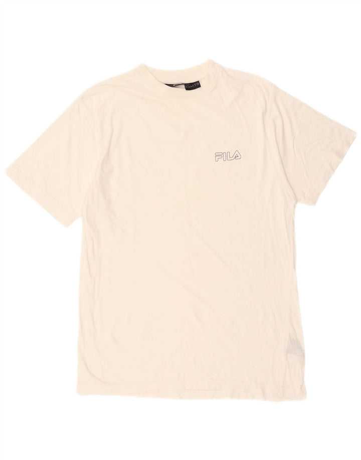 T-shirt męski Fila, mały, w kolorze złamanej bieli