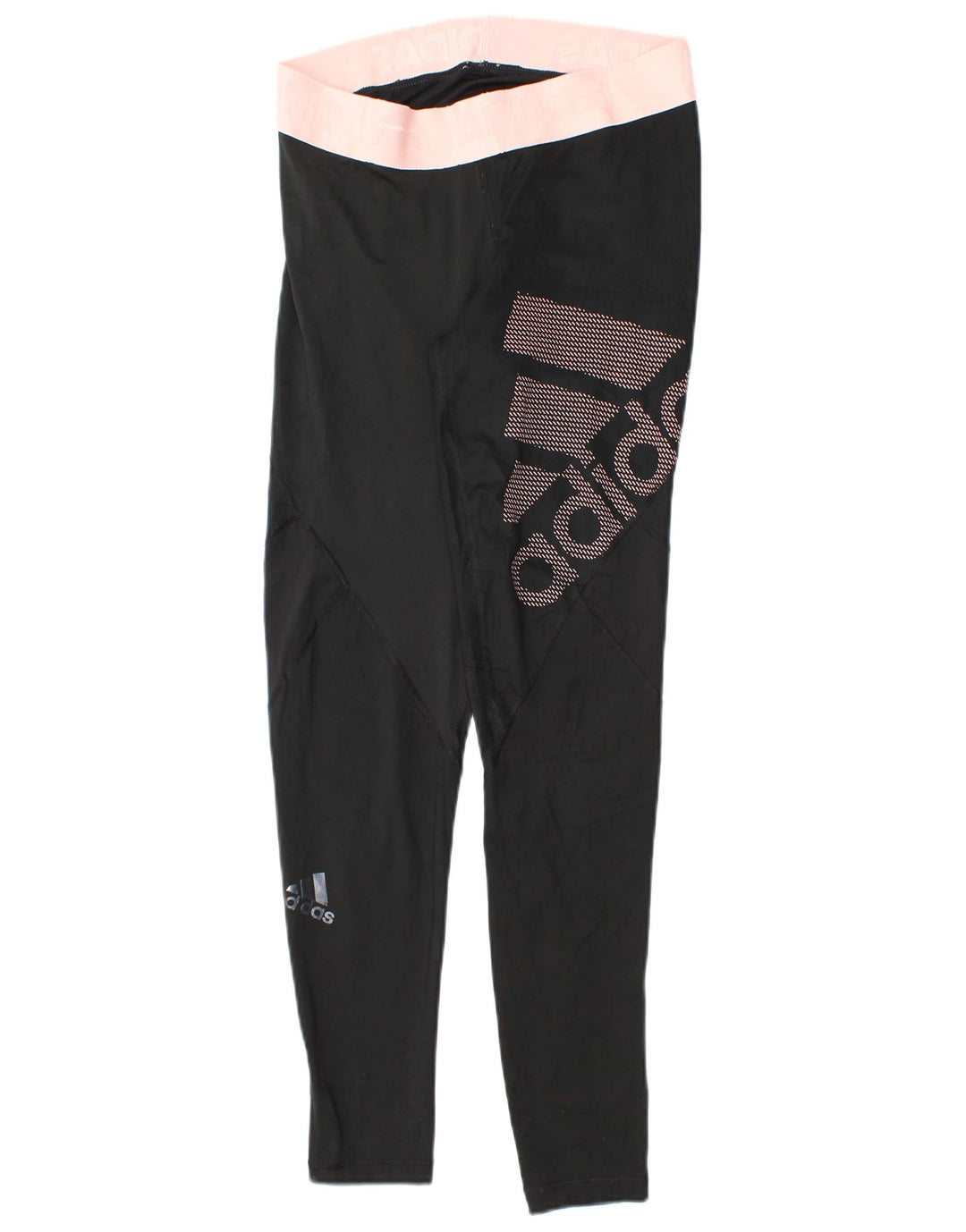 Damskie legginsy Adidas Graphic UK 12/14 Średni czarny poliester z blokami kolorów