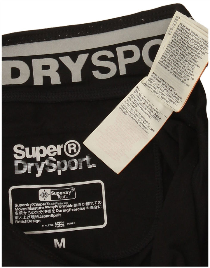 Damskie legginsy Superdry Graphic Capri UK 12, średni czarny poliester