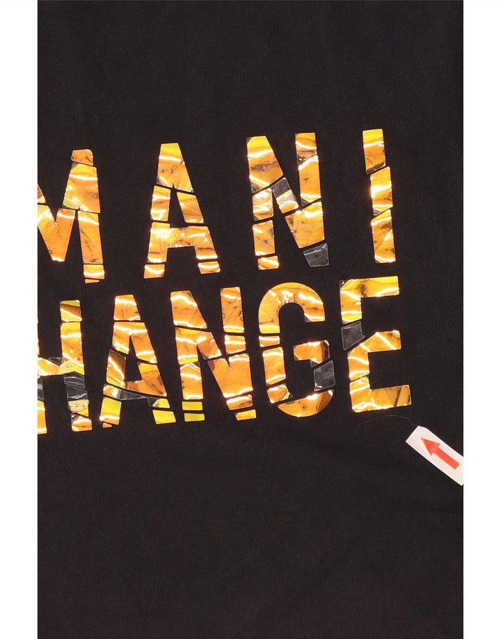 Męski T-shirt z grafiką Armani Exchange, mały, czarny