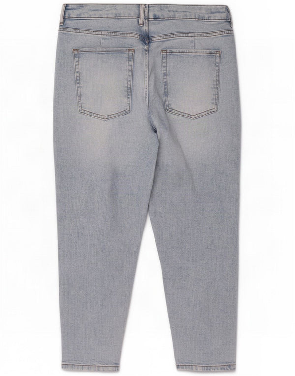 Marks & Spencer Damskie krótkie dżinsy z wysokim stanem UK 20 2XL W40 L24 niebieskie