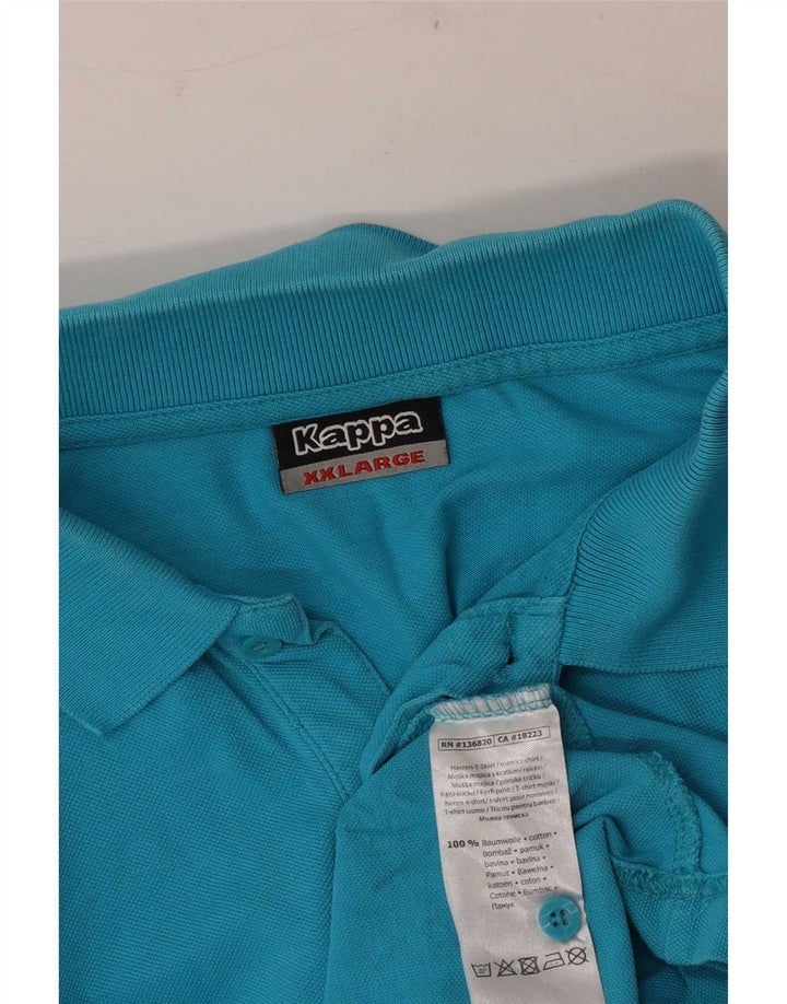 Męska koszulka polo Kappa 2XL, niebieska, bawełniana