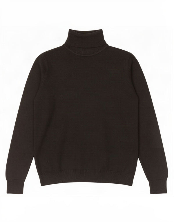 Marks & Spencer Damski sweter z golfem UK 14, duży, szary, akrylowy