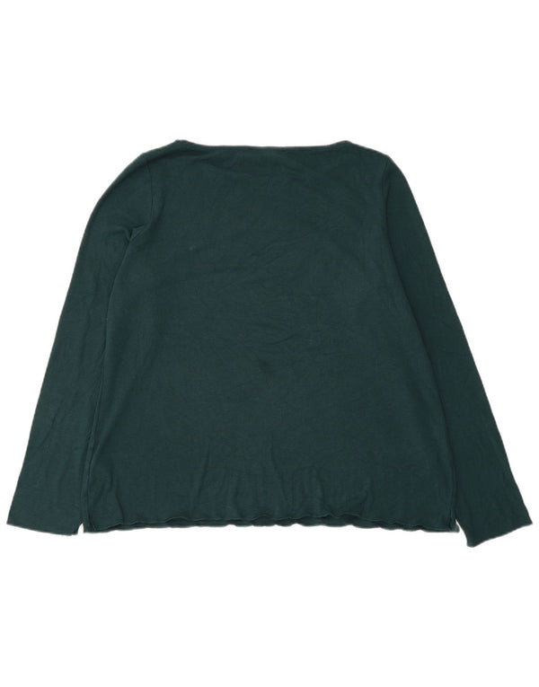 Marks & Spencer Damski top z długim rękawem, UK 18 XL, zielony akryl