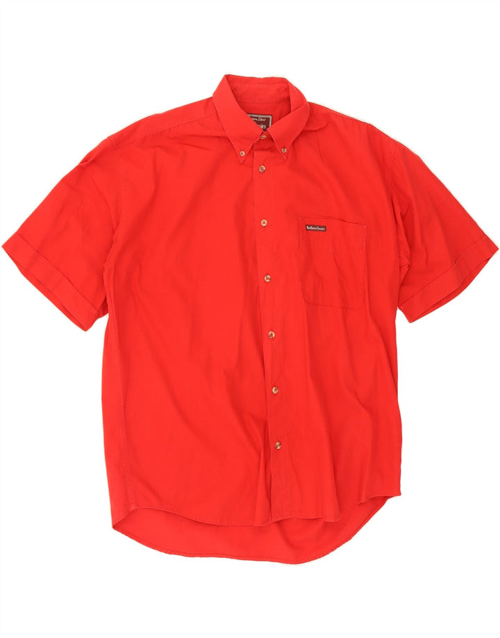 MARLBORO CLASSICS Mens Short Sleeve Shirt Medium Red Cotton Vintage Marlboro Classics and Second-Hand Marlboro Classics from Messina Hembry 