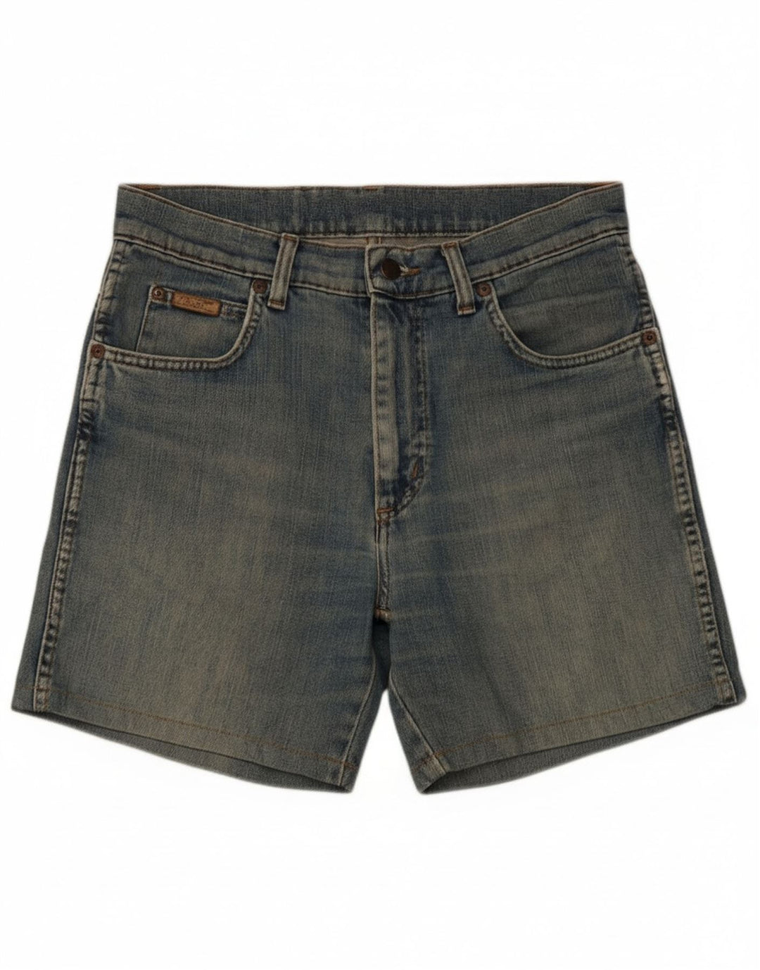 Damskie spodenki jeansowe Wrangler W31 Średni niebieski, bawełniany
