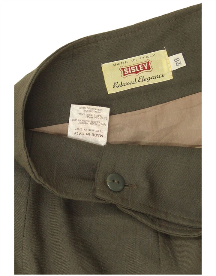Damska spódnica kopertowa Sisley W28 Średnia wiskoza khaki