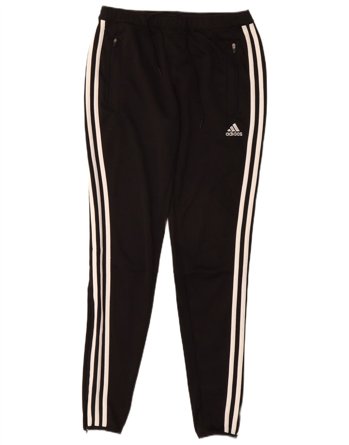 Damskie spodnie dresowe Adidas Climacool UK 8/10, małe, czarne, poliestrowe