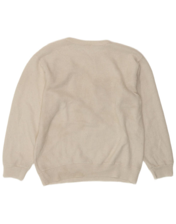 CHARLES VOGELE Damski sweter z okrągłym dekoltem UK 18 XL w białe kwiaty