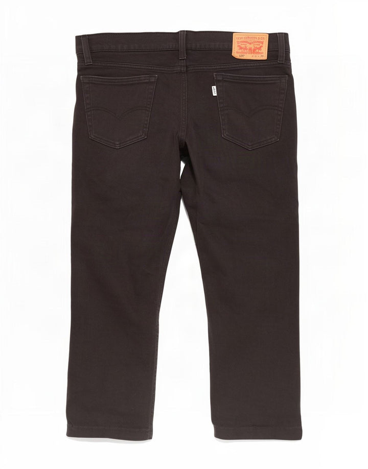 Męskie dżinsy Levi's 514 Straight W36 L26 Czarna bawełna