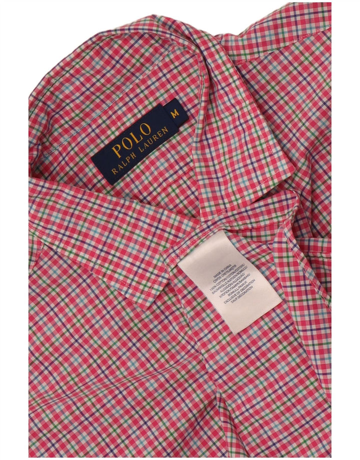 Koszula męska Polo Ralph Lauren, bawełniana, w średnią różową kratkę