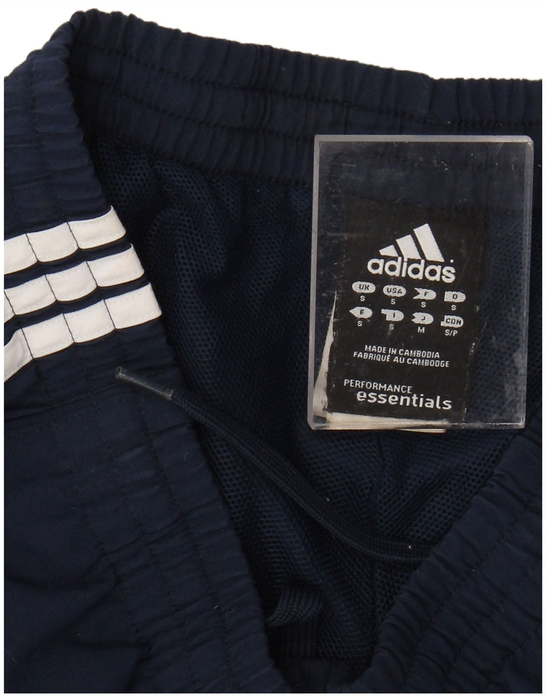 Męskie spodenki sportowe ADIDAS Climalite, małe, granatowe, z poliestru