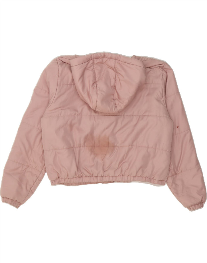 FILA Womens Crop Hooded Padded Jacket UK 16 Large Pink Polyester Vintage Fila and Second-Hand Fila from Messina Hembry 