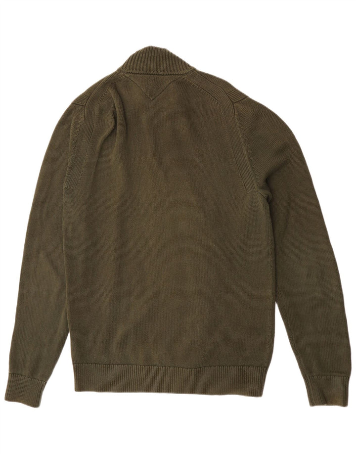 Męski sweter rozpinany Tommy Hilfiger XL, zielony, bawełniany