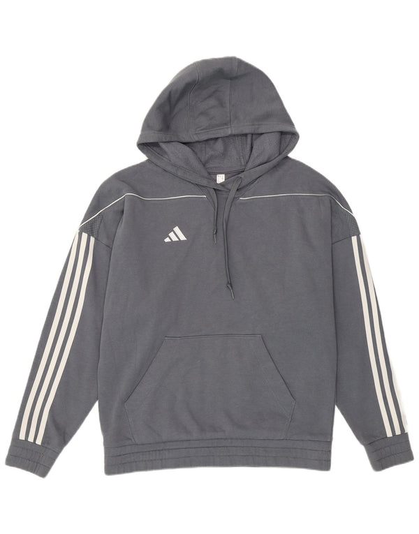 Damski sweter z kapturem ADIDAS, UK 12/14, średnioszary, bawełniany