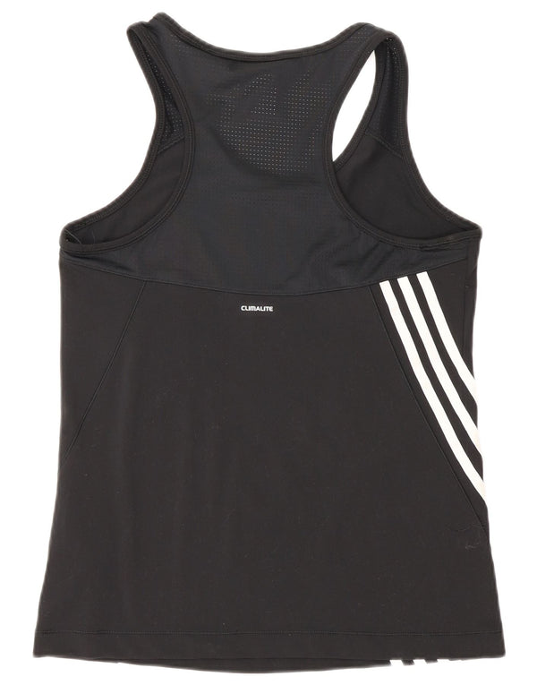 Damska kamizelka Adidas Top UK 12/14 Średnie czarne paski, poliestrowe sportowe