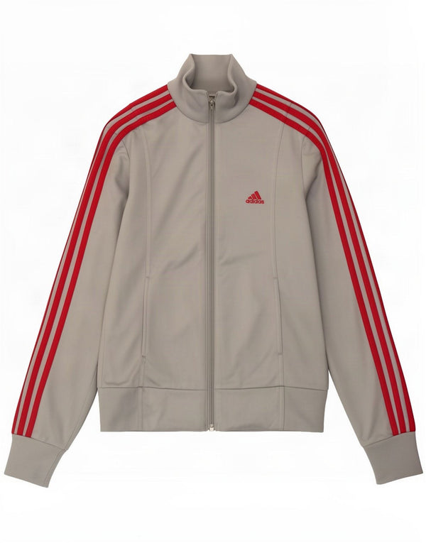 Damska kurtka dresowa Adidas UK 10, mała, szary poliester