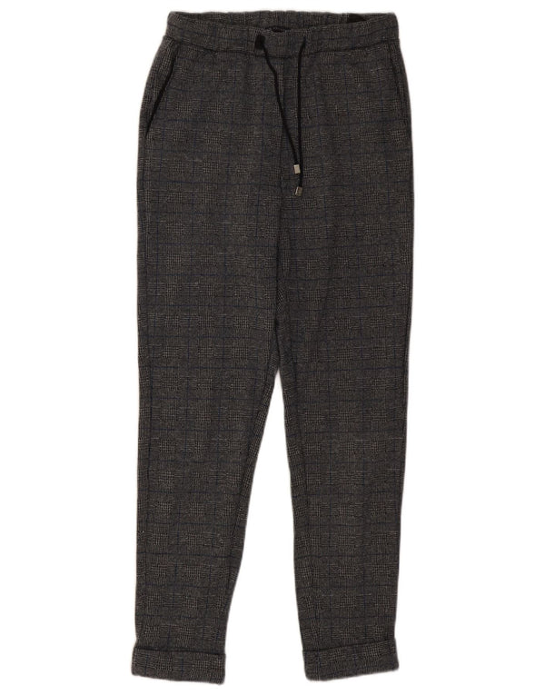 Spodnie damskie Marks & Spencer Slim Chino UK 8 Small W28 L26 Szare nakrapiane