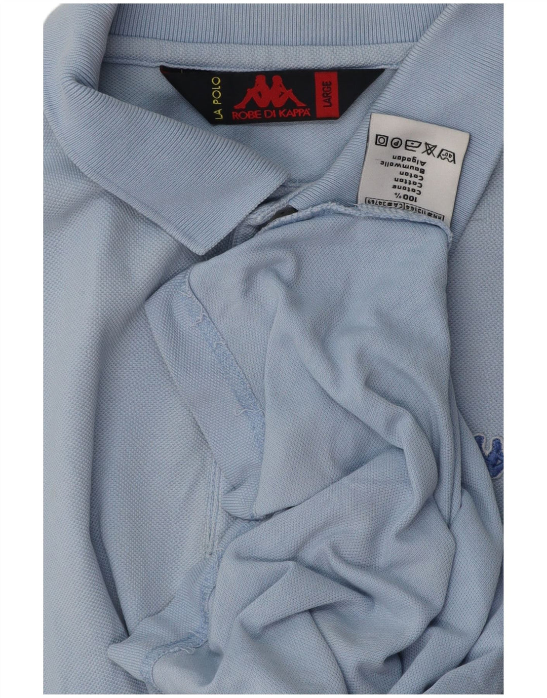 KAPPA Mens Polo Shirt Large Blue Cotton