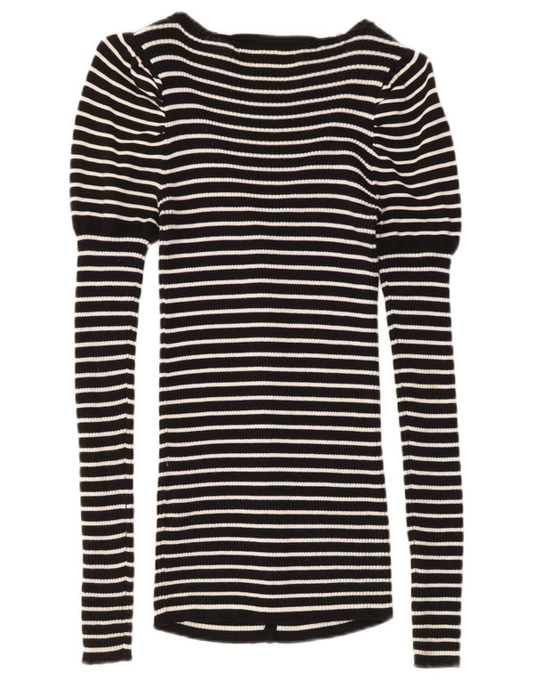 Sweter damski Zara Cardigan UK 8, małe, czarne, bawełniane paski