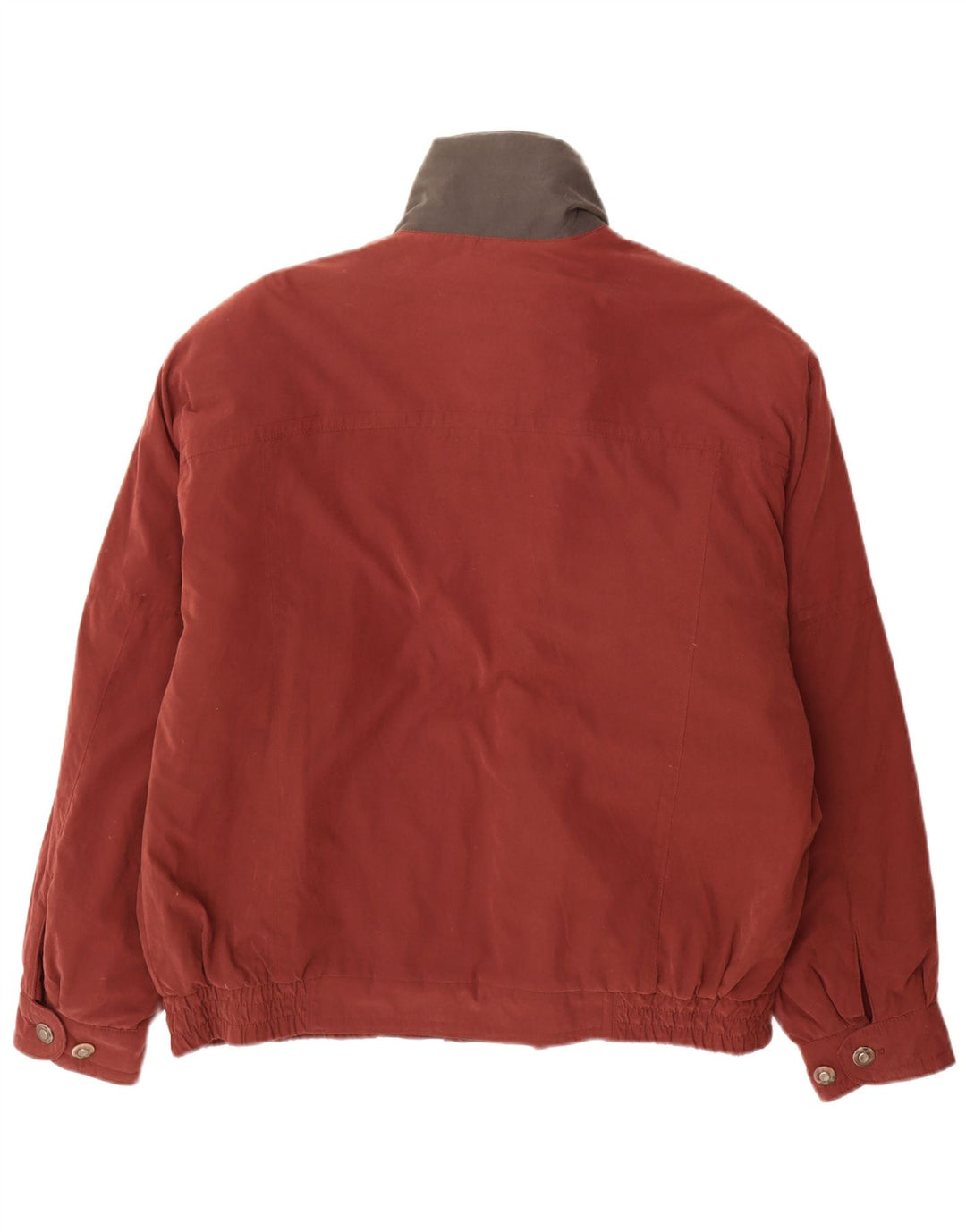 Męska kurtka bomberka w stylu vintage UK 46 3XL Burgundowy poliester z blokami kolorów