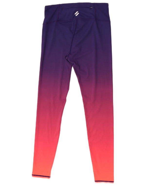 Damskie legginsy Superdry Graphic UK 12, poliester w kolorze średniofioletowym