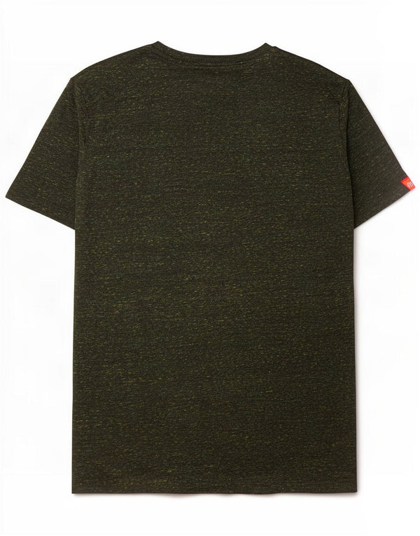 Męski T-shirt z grafiką Superdry, duży, zielony, bawełniany w plamki