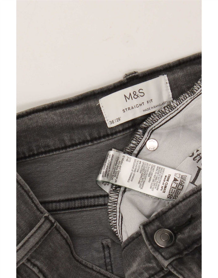 Marks & Spencer Męskie proste dżinsy W36 L29 Szara bawełna