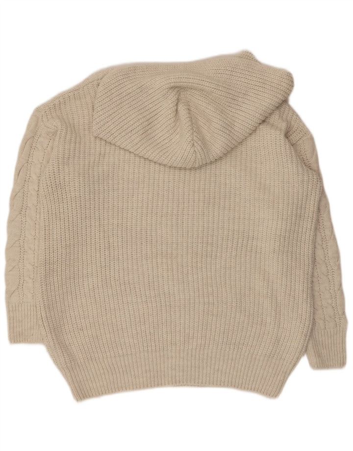 Marks & Spencer Damski sweter z kapturem, oversize, UK 10, mały, biały