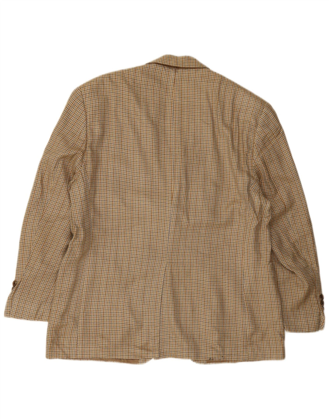 CHAPS Mens 2 Button Blazer Jacket UK 40 Large Beige Houndstooth