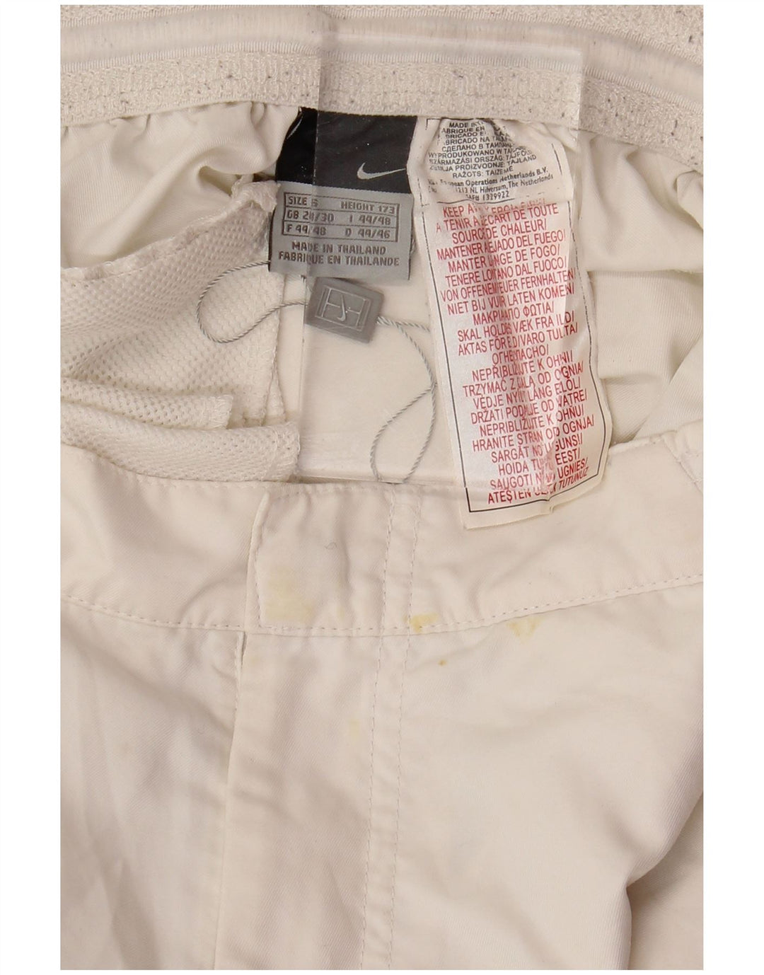 Męskie spodenki chino NIKE, małe W28, biały poliester