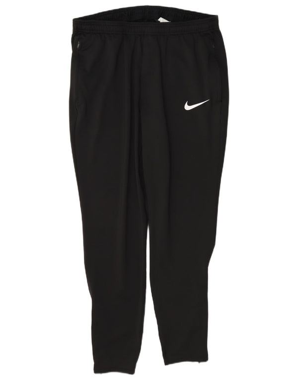 Męskie spodnie dresowe Nike Dri Fit Slim, duży czarny poliester z blokami kolorów