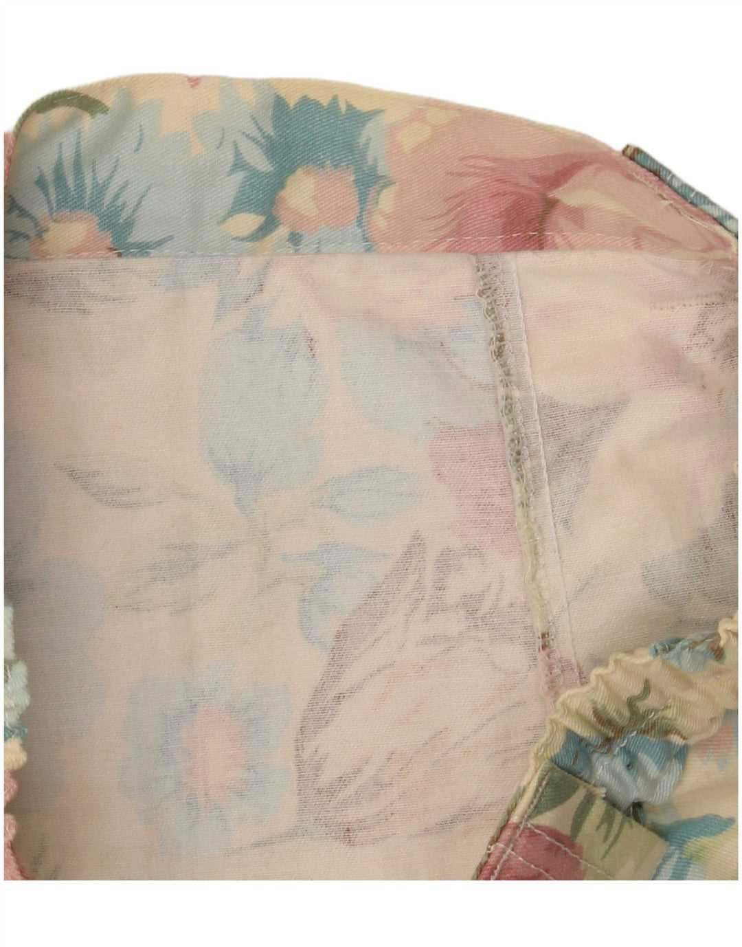 VINTAGE Damska prosta spódnica z wysokim stanem W30 Średni żółty w kwiaty