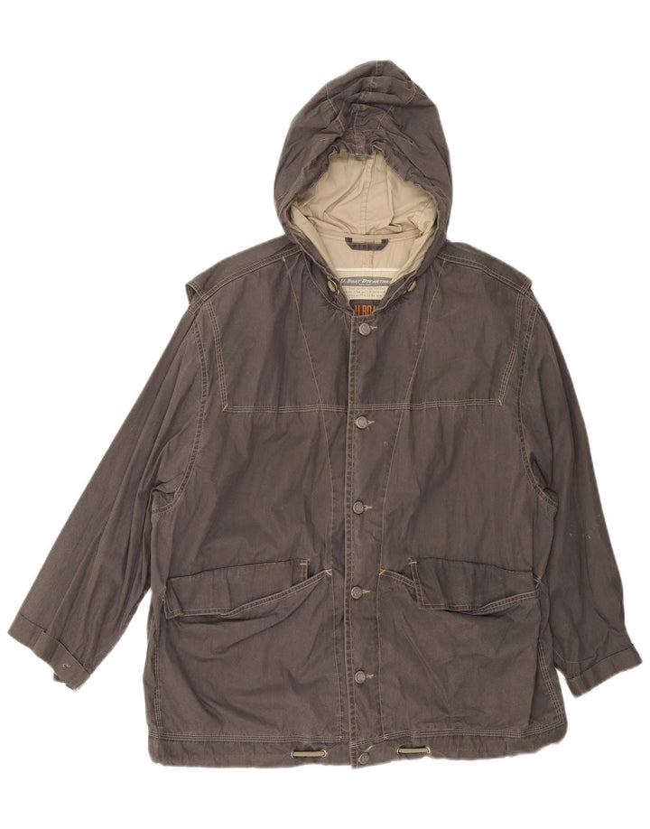 Męska kurtka wiatrówka z kapturem Vintage UK 38 Medium Grey