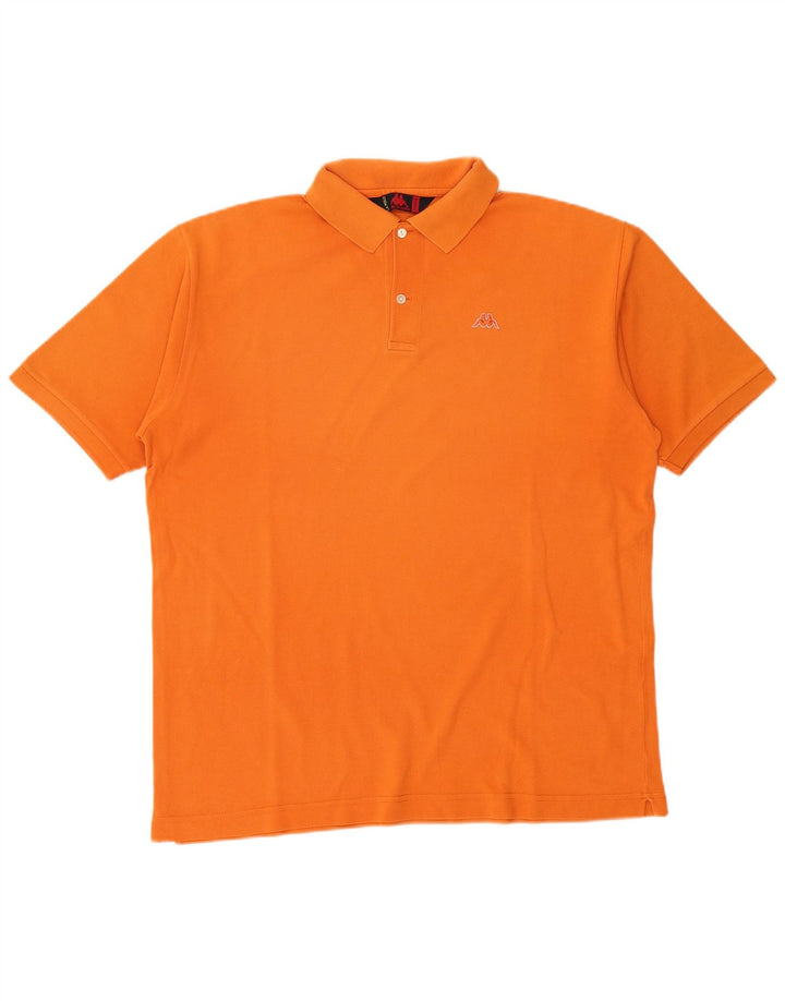 Męska koszulka polo Kappa XL Pomarańczowa, bawełniana
