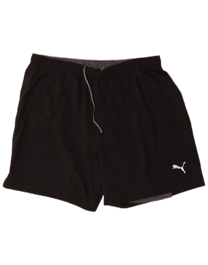 Męskie spodenki sportowe Puma z grafiką 2XL, czarny poliester