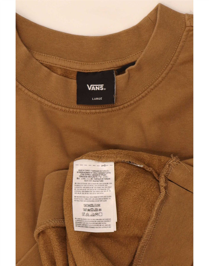 Damski sweter oversize Vans Graphic UK 16, duży, brązowy, bawełniany