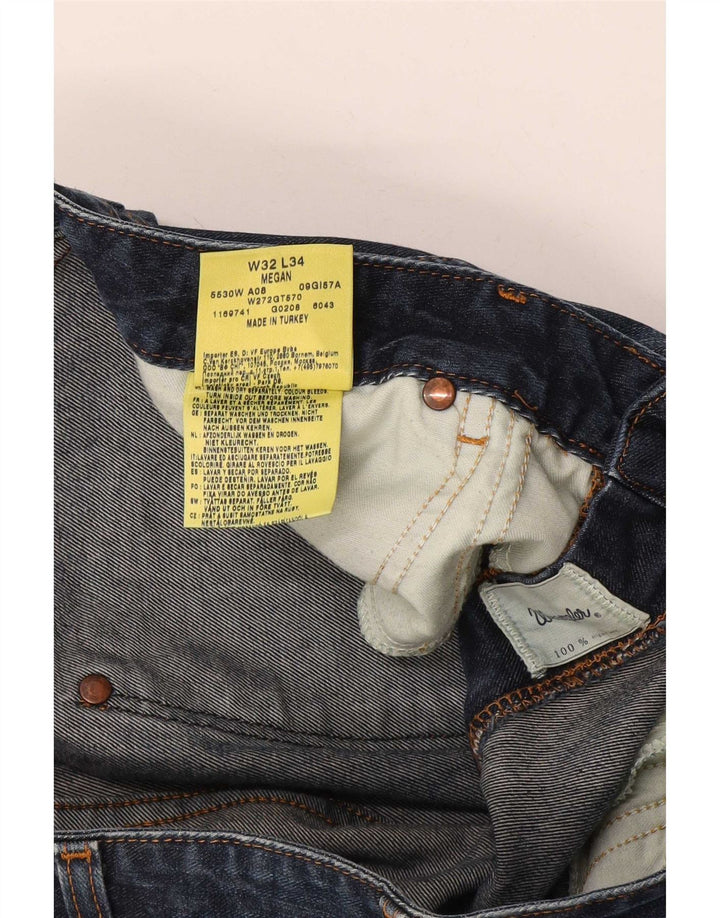 Jeansy Wrangler Damskie Megan Bootcut W32 L34 Granatowe Bawełniane