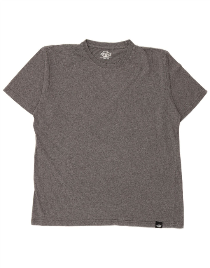 DICKIES Mens T-Shirt Top Large Grey Cotton