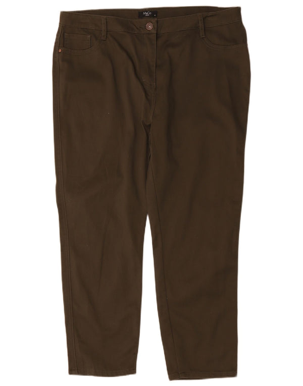 Krótkie spodnie damskie M&Co UK 18 XL W36 L25 Bawełna khaki