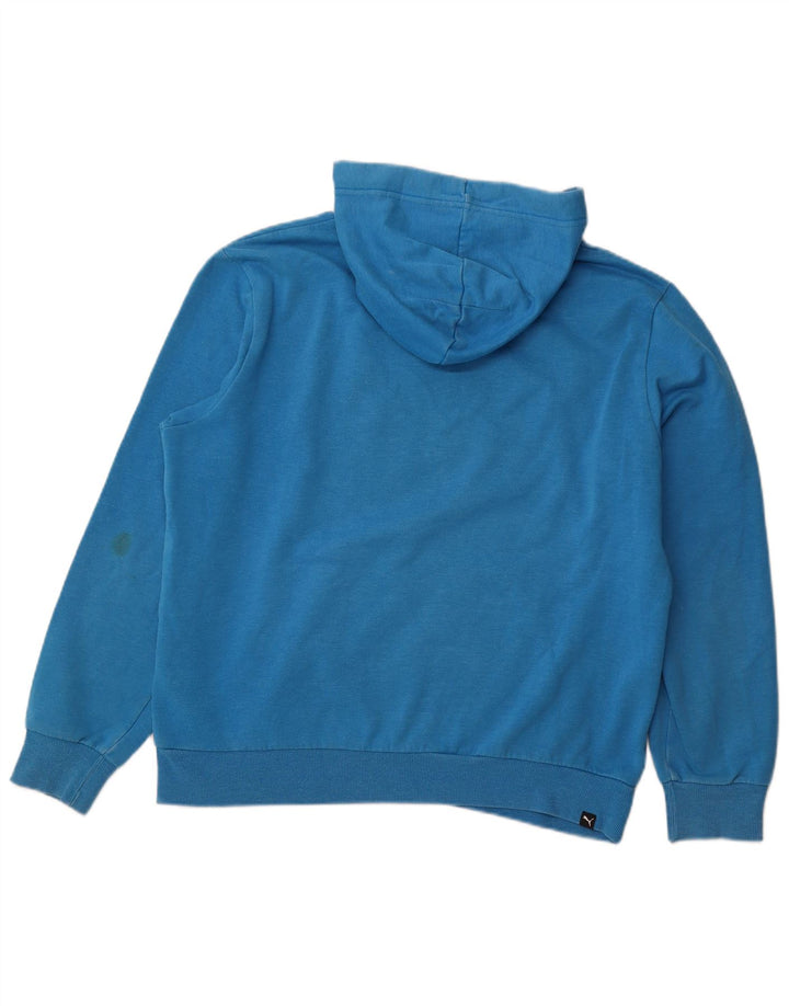 Męski sweter z kapturem i grafiką PUMA, duży, niebieski