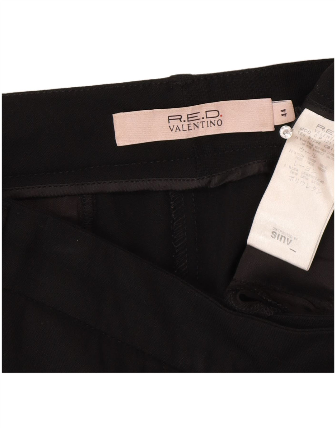 Czerwone spodnie damskie Valentino Bootcut IT 44 Medium W30 L33 Czarne