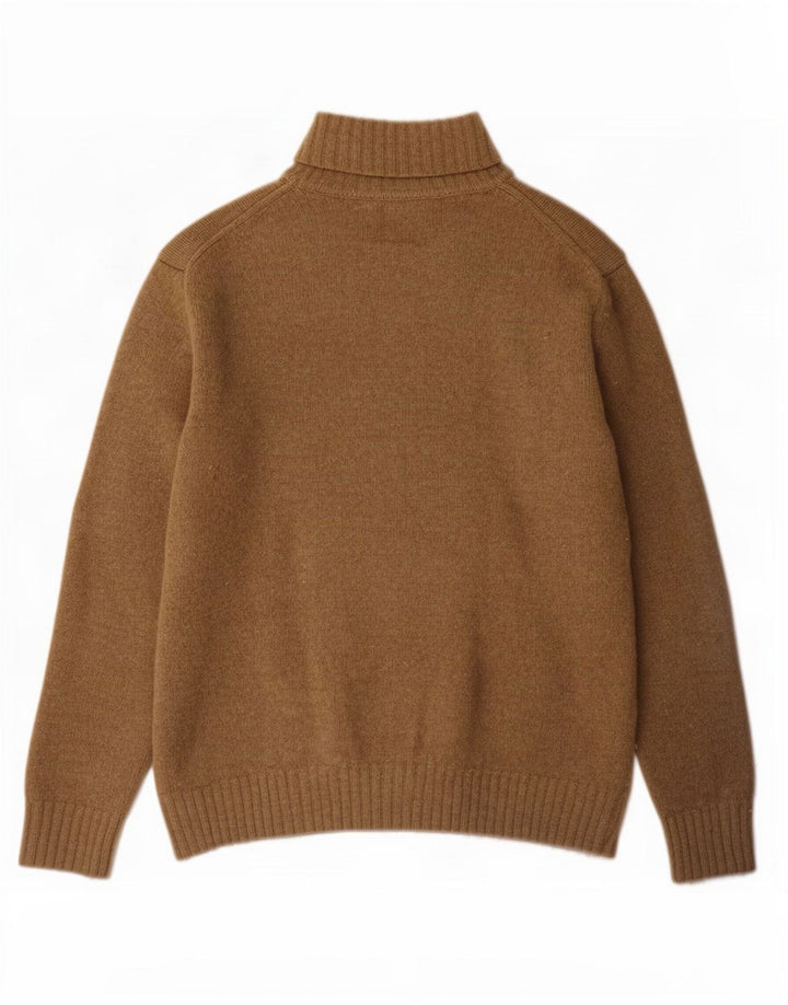 Męski sweter Zara z golfem i dużą beżową wełną
