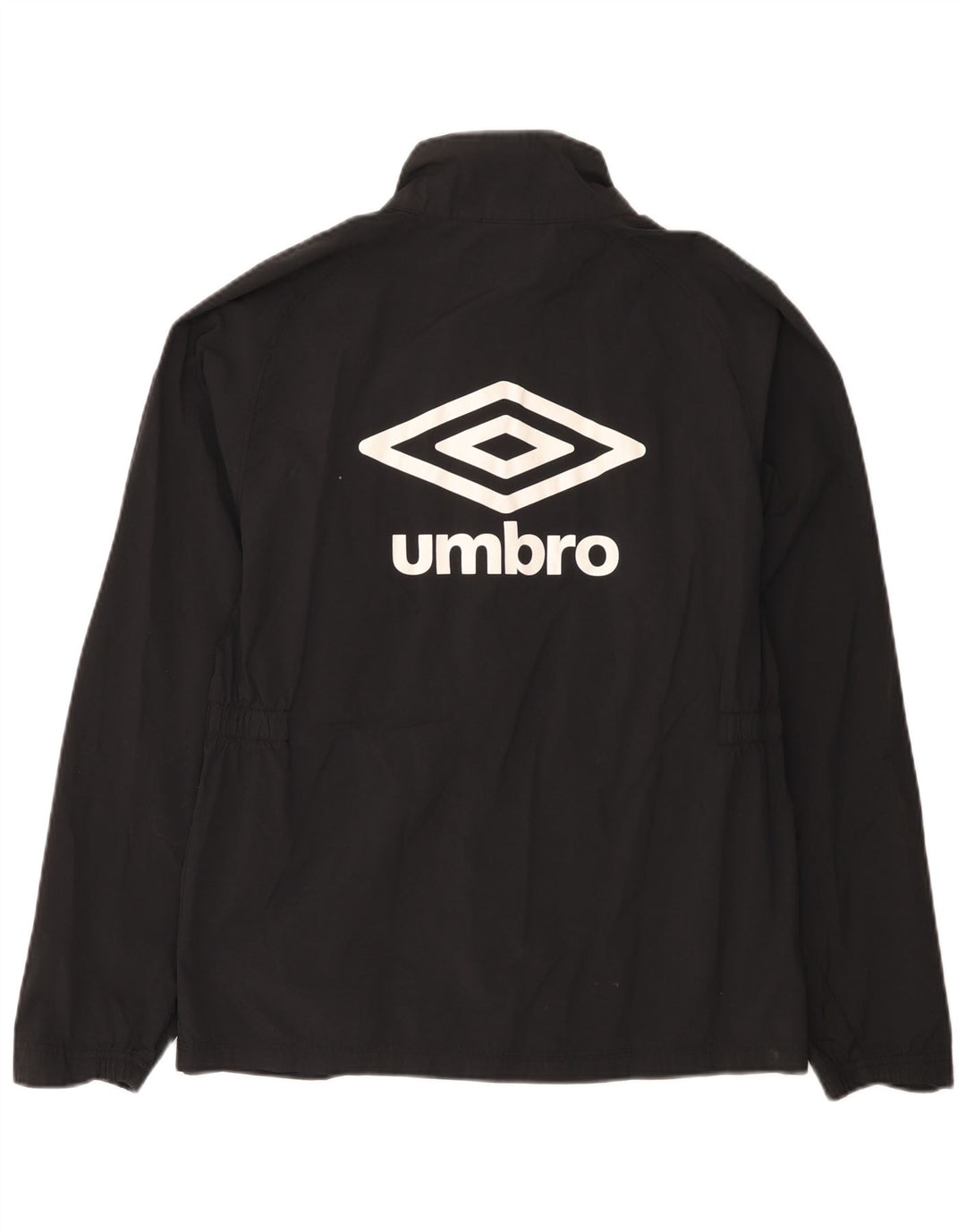 Damska kurtka przeciwdeszczowa Umbro z grafiką UK 14, średni czarny nylon