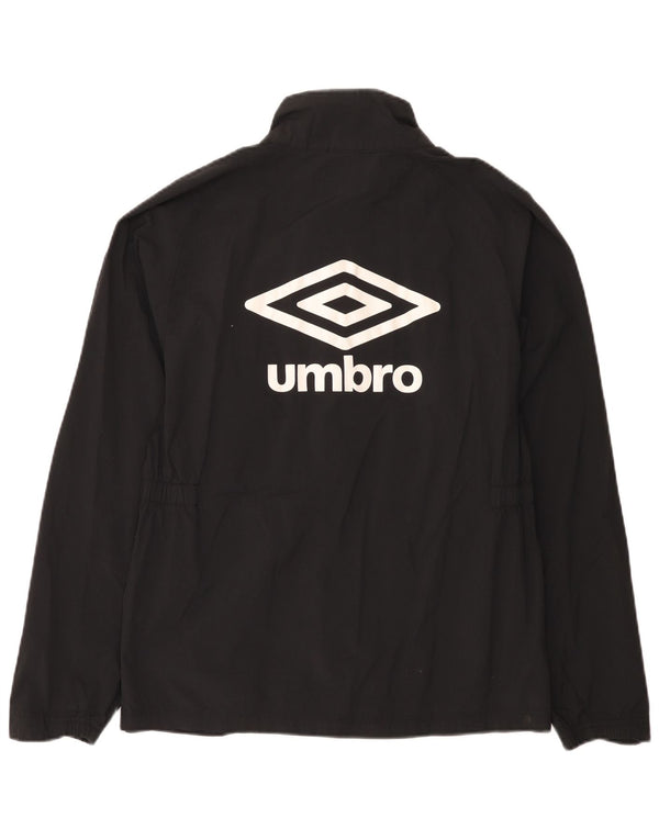 Damska kurtka przeciwdeszczowa Umbro z grafiką UK 14, średni czarny nylon