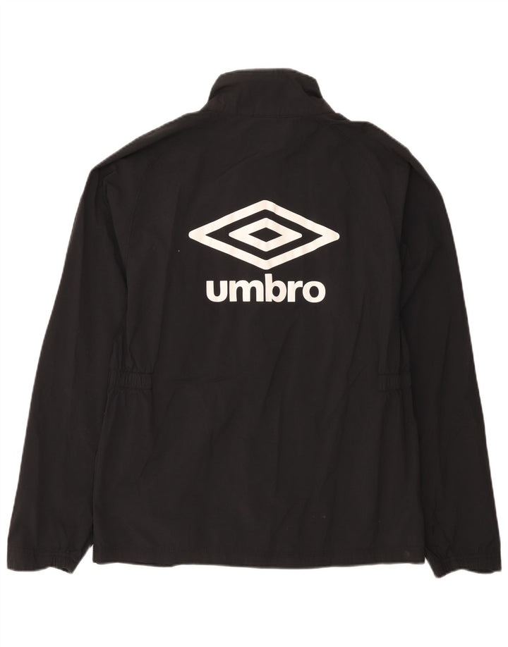 Damska kurtka przeciwdeszczowa Umbro z grafiką UK 14, średni czarny nylon
